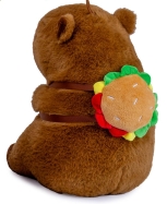Capybara mit Snackrucksack Burger Plüsch 25cm