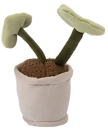 Monstera in beigem Topf Plüsch 15cm
