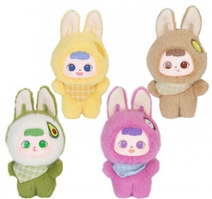 Mochi Pop Hase im Frucht-Design mit Vinylgesicht Mystery Plüsch