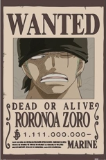 One Piece - Gesucht: Zorro Maxi Poster