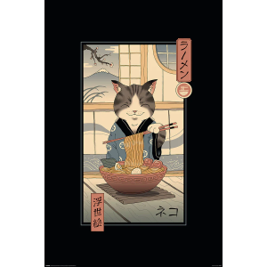 Vincent Trinidad - Neko Ramen Ukiyoe Maxi Poster