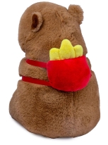 Capybara mit Snackrucksack Pommes Plüsch 35cm