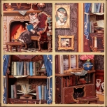 CuteBee Die Studien der Gräfin Katze Book Nook