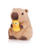 Capybara mit Ente beige Plüsch 25cm
