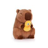Capybara mit Ente hellbraun Plüsch 25cm