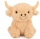 Bulle mit Hörnern beige Plüsch 60cm
