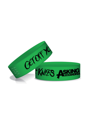 Asking Alexandria, On Knees Wristband [Green]