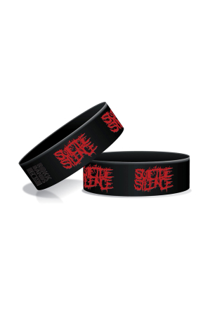 Suicide Silence, Red Logo Wristband [Black]