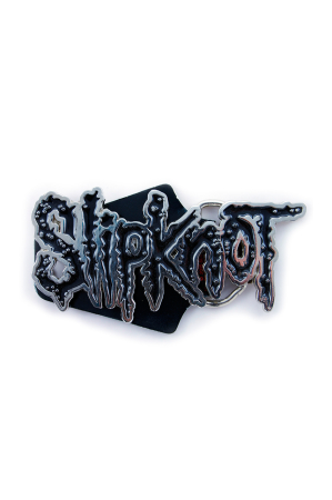 Slipknot, Big Writing Logo Buckle [Silver|Black] inkl. Gürtel