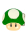 Nintendo, Green 3D Mushroom Buckle inkl. Gürtel