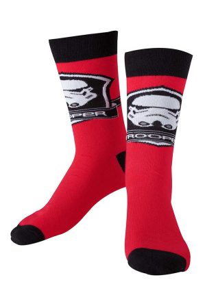 Star Wars, Black / Red Socks Storm Trooper 39/42
